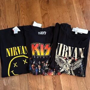 NIRVANA Kids Graphic Tees - Black and Yellow